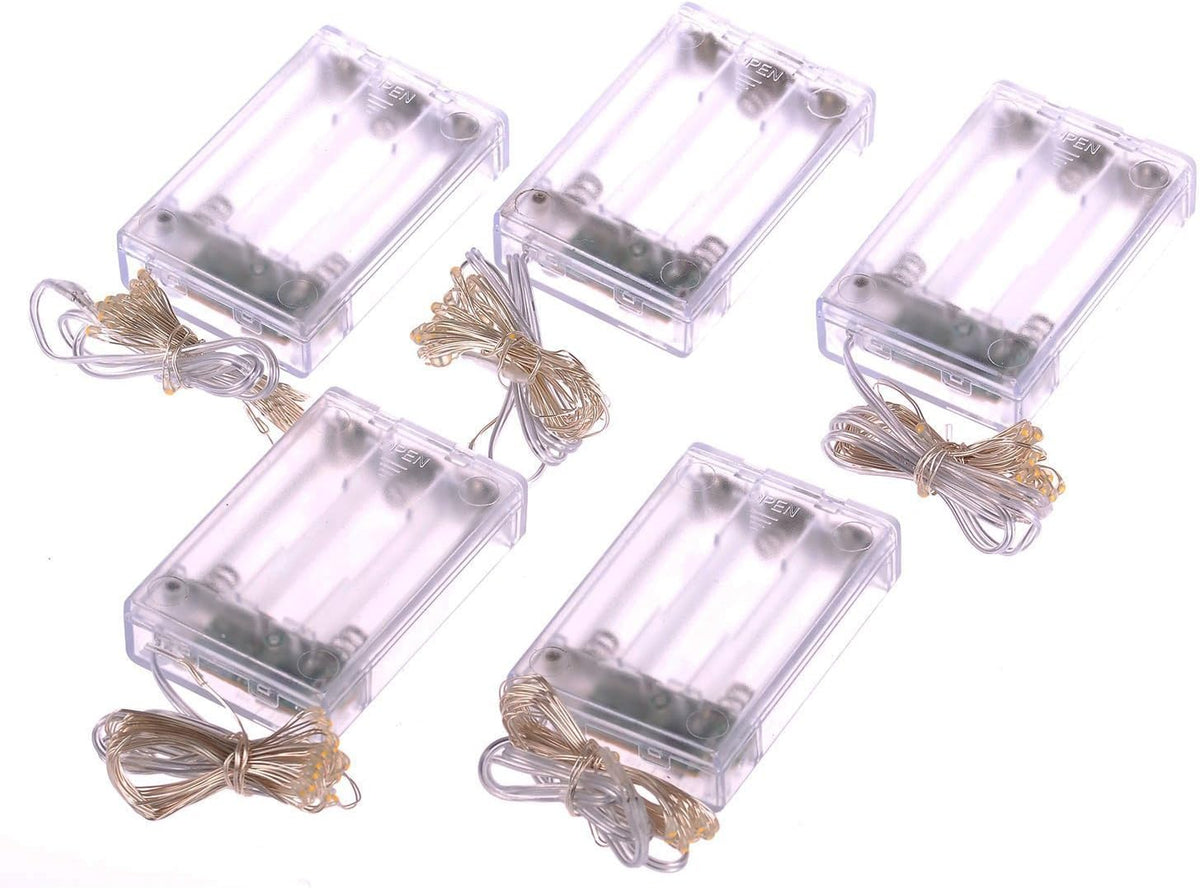 Minetom 5 Pack Fairy Lights Battery Operated, 7Ft 20 LED String Lights