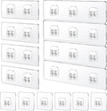 COOLMI Shower Caddy Adhesive Replacement, 14 Pack Mixed Hook Set