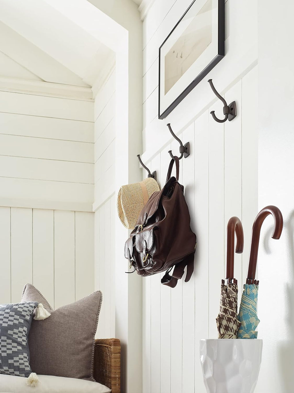 Amerock Kinsale Double Prong Oil-Rubbed Bronze Wall-Mounted Hook