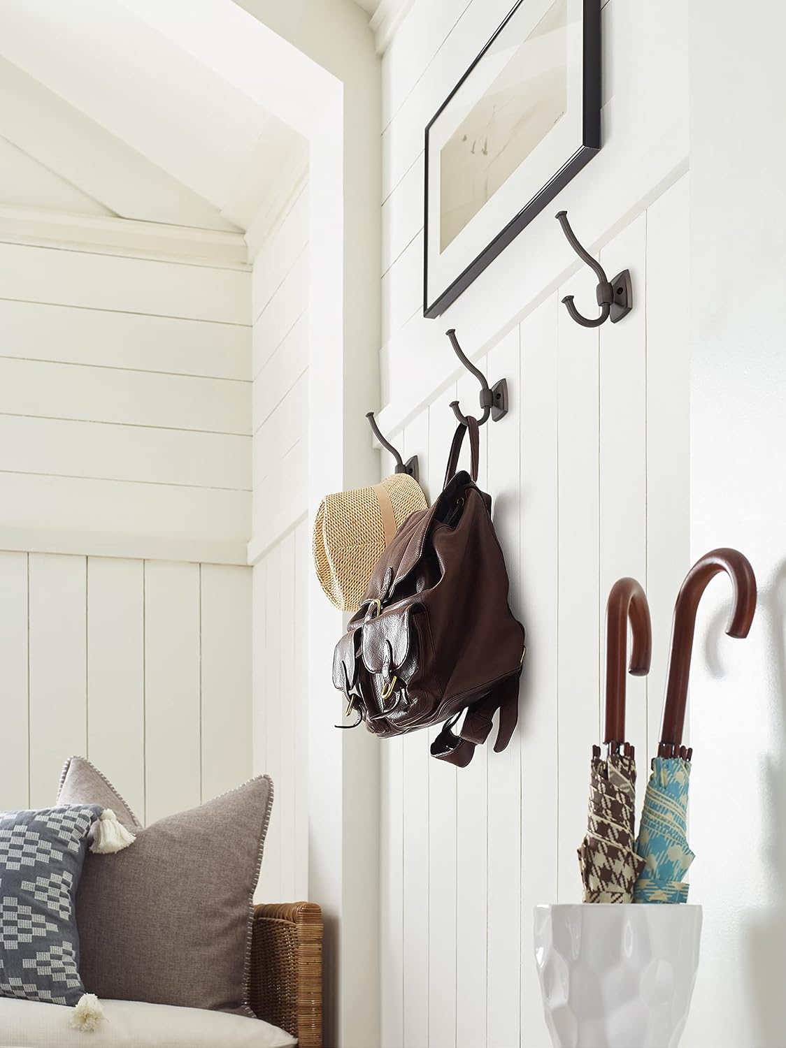 Amerock Kinsale Double Prong Oil-Rubbed Bronze Wall-Mounted Hook