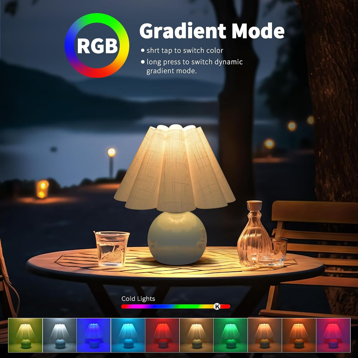 Rechargeable Crodless Small Table Lamp, Battery Operated Remote Control LIght Blue Mini Cute Table Lamps for Bedroom Nightstand, Cute Small Table Lamp for Small Spaces for Kitchen Counter, Bookshelf