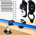 20 Pack Adhesive Cable Clips, Adjustable Cable Management Clips Black