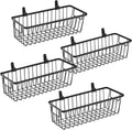 SheeChung Wall Hanging Baskets, Small Wire Basket for Organizer, 4 Pack