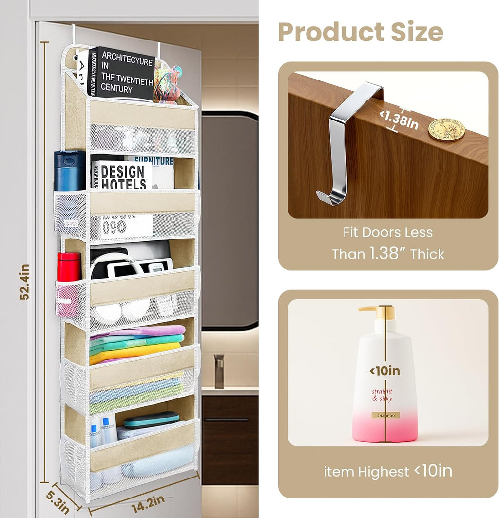 5-Tier Yarn Storage Organizer, Over the Door Crochet & Knitting Storage