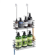 2-Tier Shower Caddy Hanging Shower Rack with Hooks Over The Door