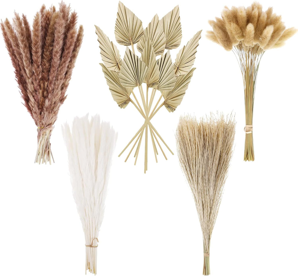 110 Pieces Dried Pampas Grass Decor Bulk