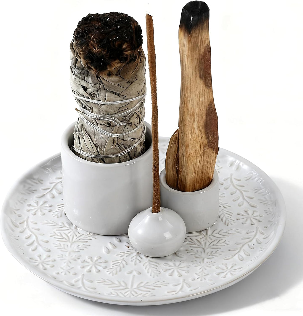 5 in 1 Incense Holder Burner for Sticks Palo Santo Sage Candle