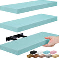 Sorbus 16 Inch Floating Shelves for Wall (3 Pack, Breezy Blue)
