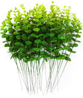 RECUTMS 36Pcs Artificial Tender Green Eucalyptus Leaves Stems 14.6 inch