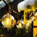 Outdoor String Lights 100FT LED Outside Patio Light Updated Waterproof Gazebo Lighting Shatterproof UL Listed G40 Globes 0.6W Efficient Connectable Decor Yard Café Exterior