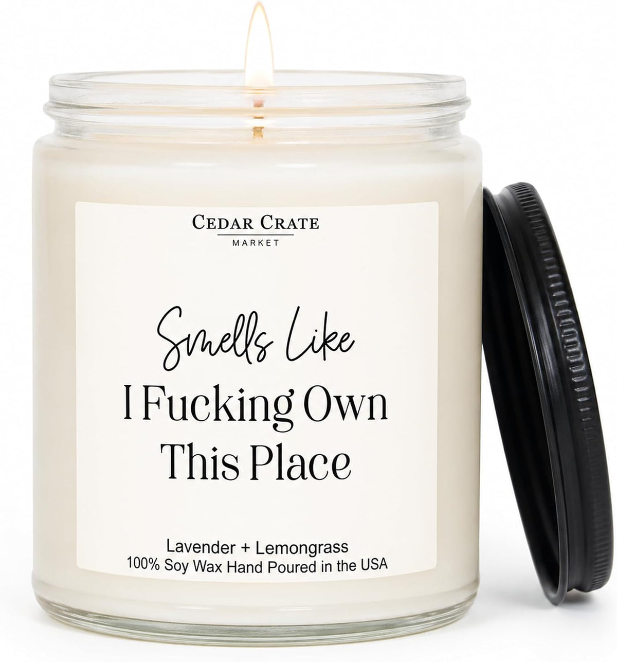 Cedar Crate Market Funny Candle, House Warming Gifts New Home, Housewarming Gifts for Women, Men, Couple, New Homeowner - First Apartment Essentials, Closing Presents for Home Buyers, Made in USA