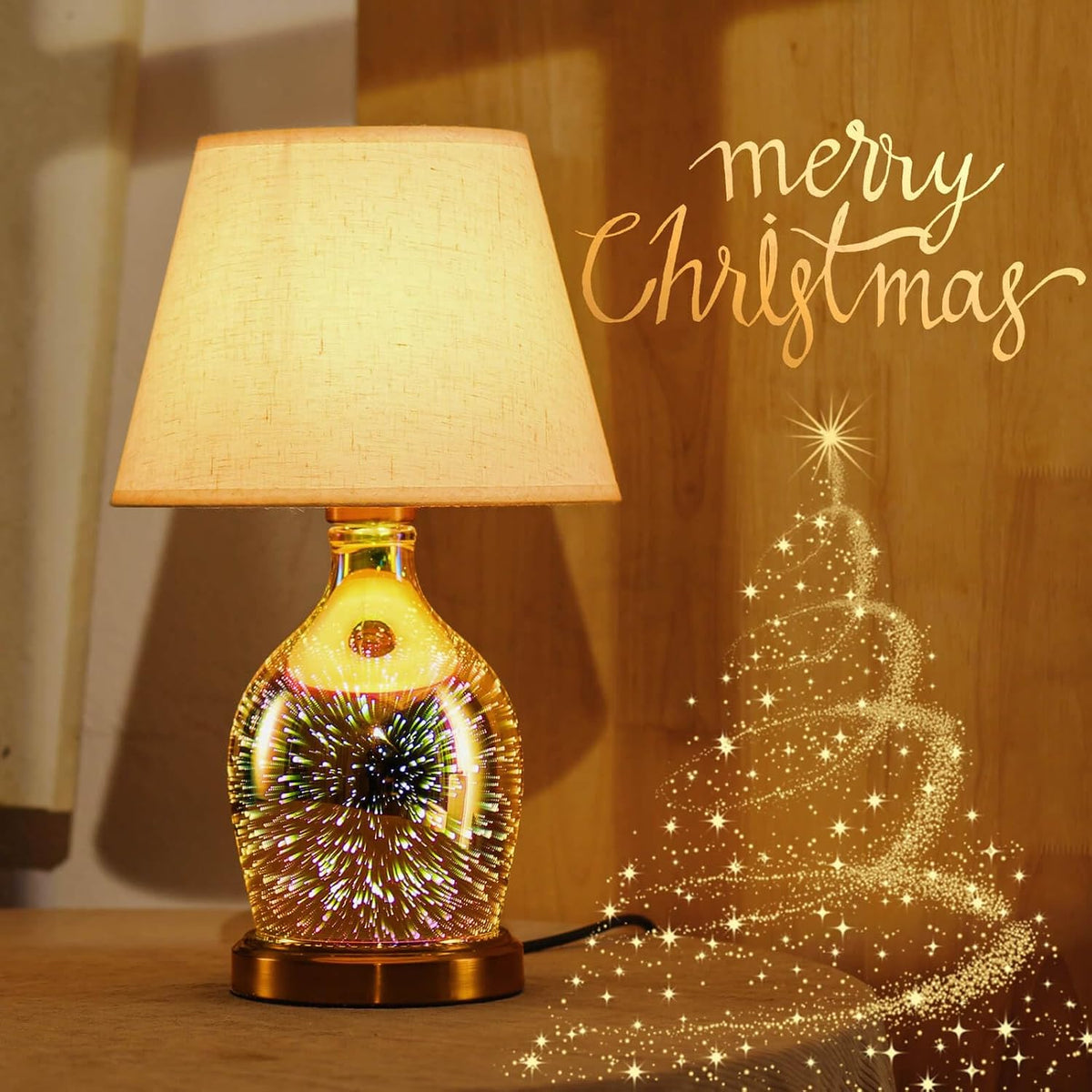 Porseme Glass Table Lamp with Bulb Included