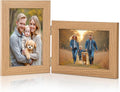 5x7 Double Hinged Picture Frame with Real Glass, PS04-WGD7