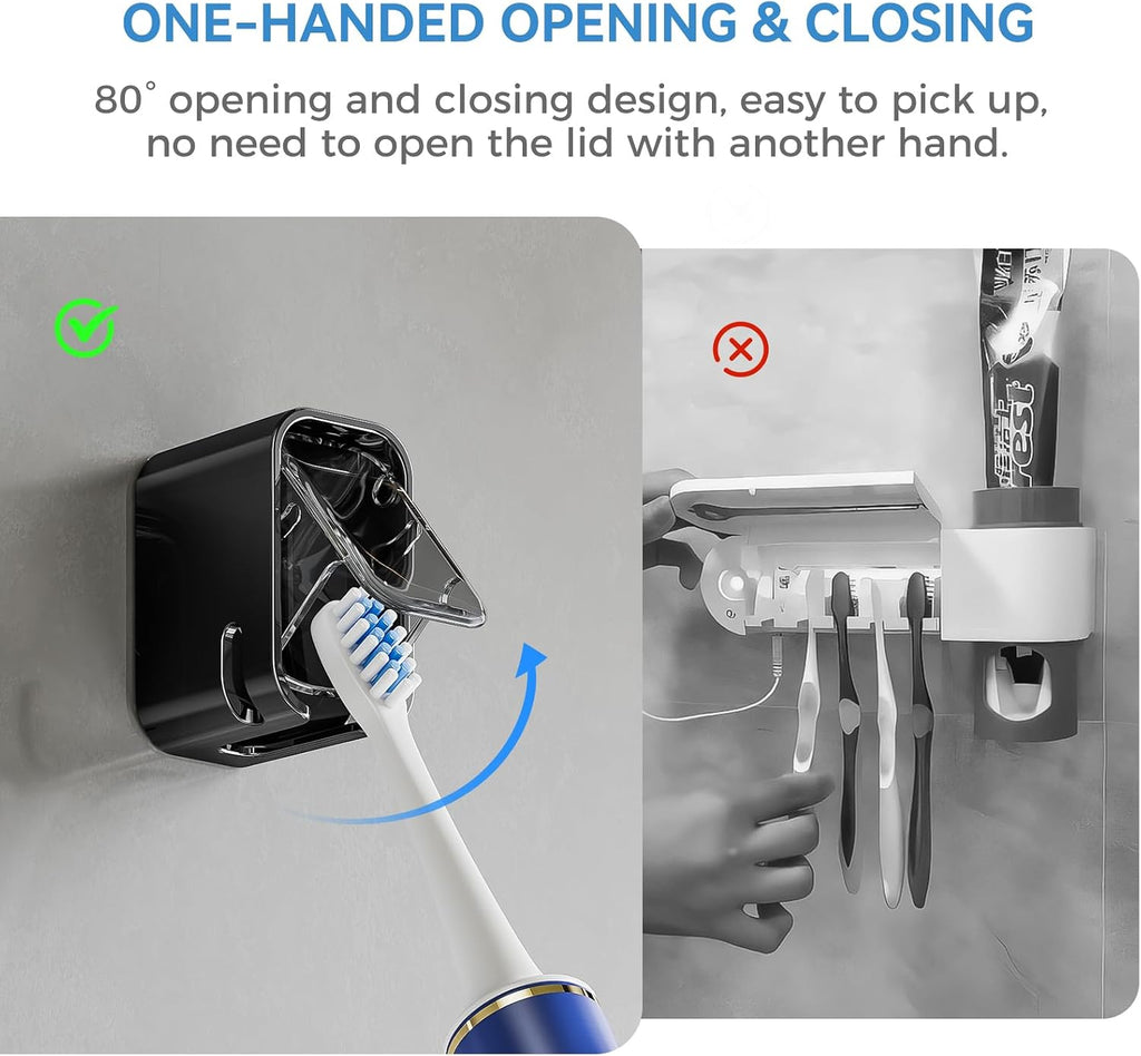 Toothbrush Holders for Bathrooms with Innovation Single Slot 2PCS