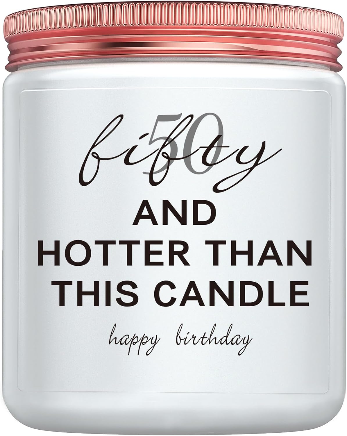 50th Birthday Gifts for Women, Men - Funny 50 Year Old Happy Birthday Candle Gift