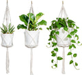 Hanging Planters with Macrame Plant Hangers, 3-Set, 3 Different Sizes