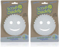 Scrub Daddy Sponge - Dye Free - Scratch-Free Scrubber for Dishes and Home, Odor Resistant, Soft in Warm Water, Firm in Cold, Deep Cleaning, Dishwasher Safe, Multi-use, 1ct (2 Pack)