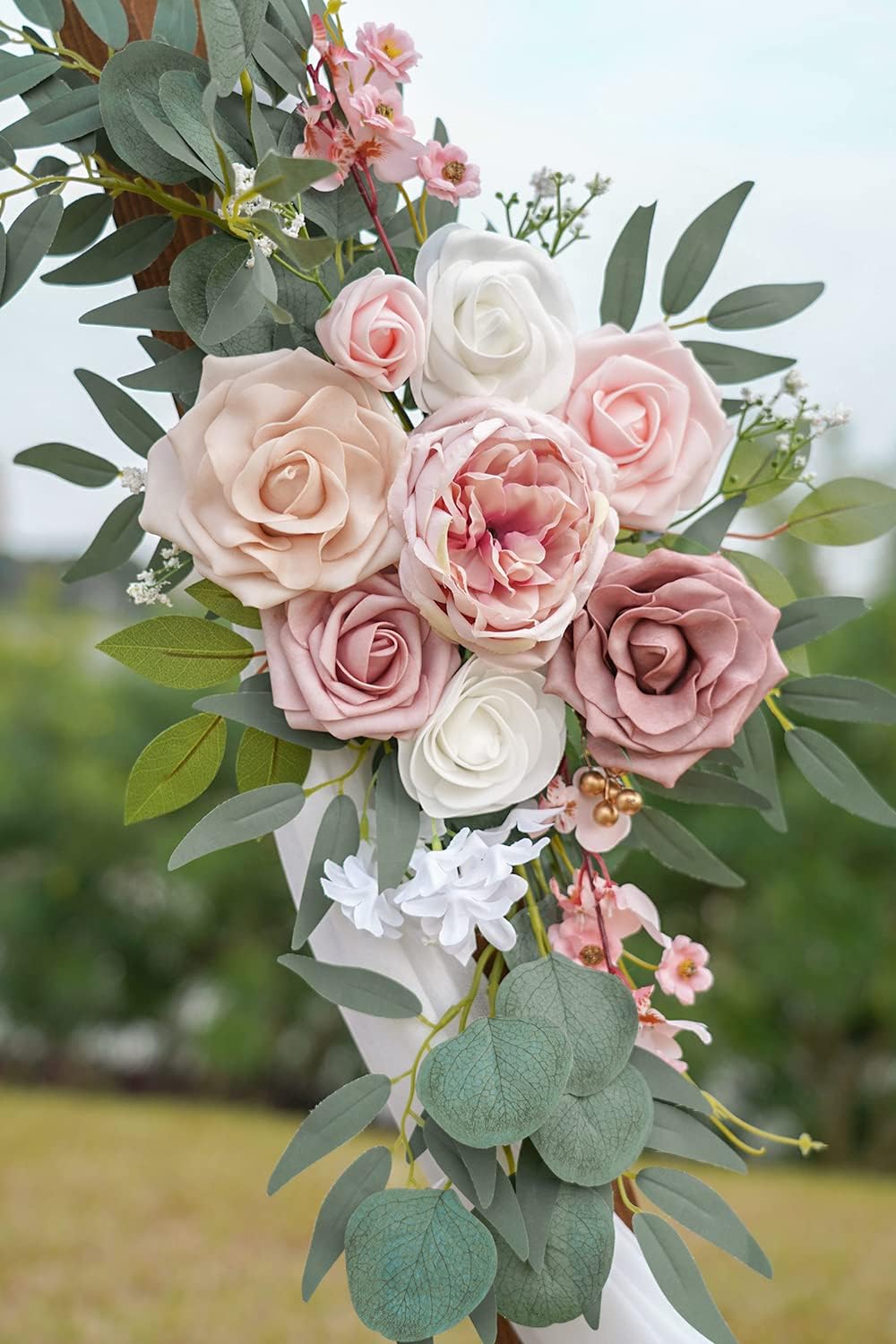 ponatia Small Artificial Wedding Arch Flowers Set of 2