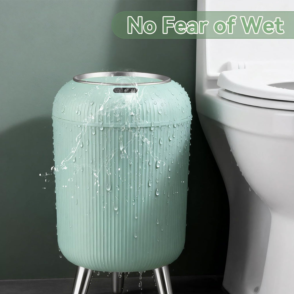 Procade Blue Bathroom Trash Can with Lid,Small Automatic Touchless Trashcan