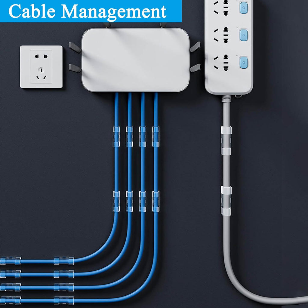 40PCS Cable Clips (Small & Large), Adhesive Cable Clips for Wall