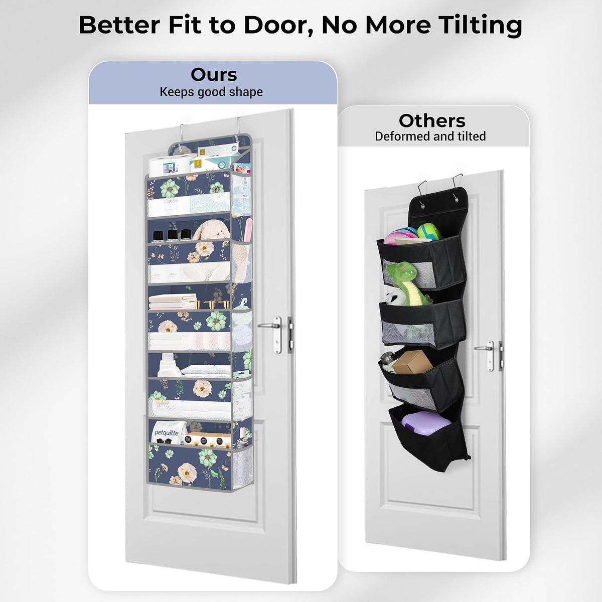 Clastyle Over the Door Organizer Diaper Toy Nursery Hanging Shelf, Leaf