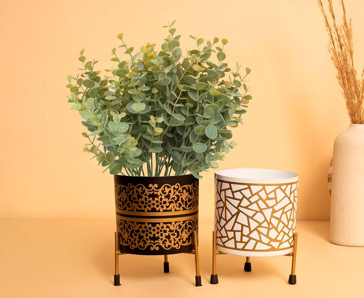 5Pcs Artificial Eucalyptus Stems，Artificial Greenery Fake Dust Frosted Eucalyptus Branches Leaves，Fake Plants for Decoration(Dusty Orange-13.8 in)