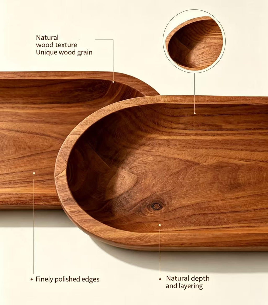 Large Wooden Dough Bowls 20"x10" One-piece Whole Wood Wooden Bowl Hand Carved Home Decor for Dining Table Center, Living Room, Kitchen Decor