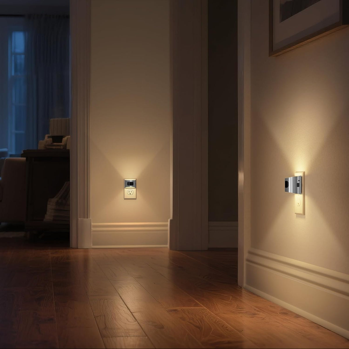 DORESshop Motion Sensor Night Light, Night Lights Plug into Wall, 3000K