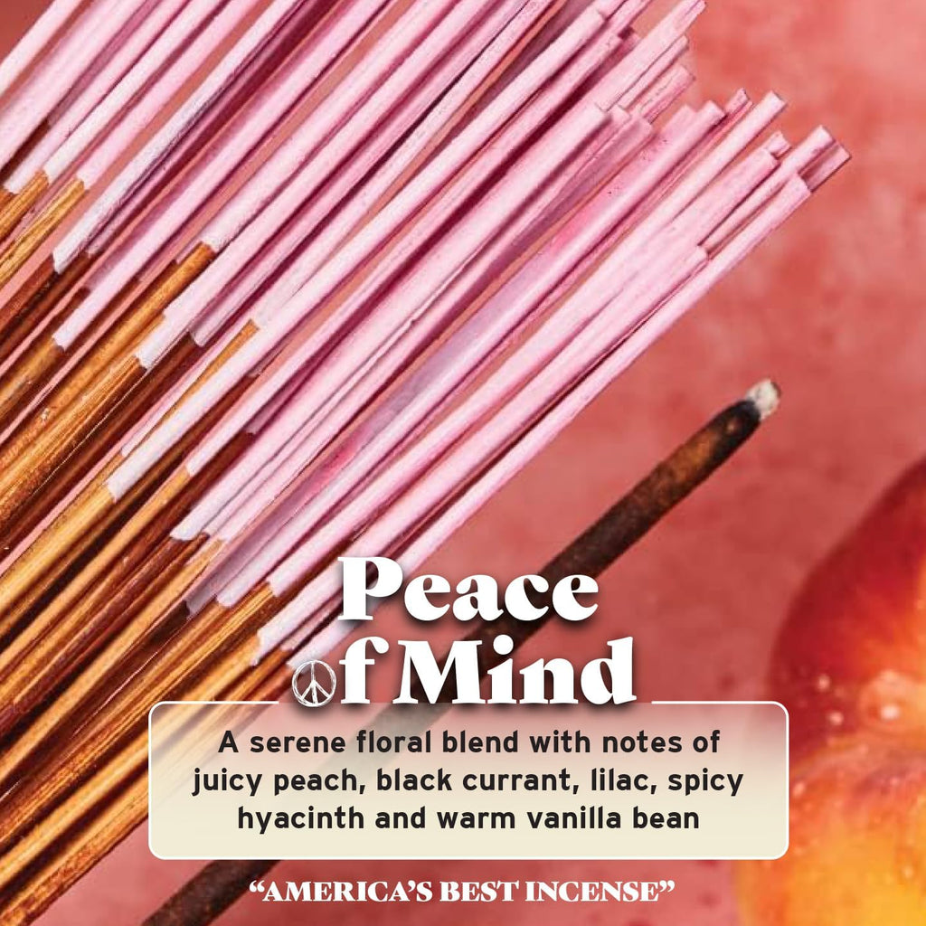 Wild Berry Peace of Mind 11-Inch Incense Sticks, Hand Dipped, 100 Count