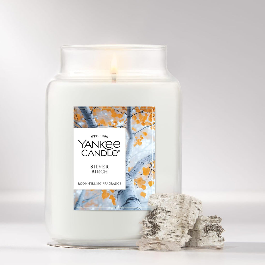 Yankee Candle Silver Birch Scented Candle, 22oz Large Jar