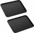Stalwart Indoor Outdoor Boot Tray, Black, 23.75x15.75, 2-Pack
