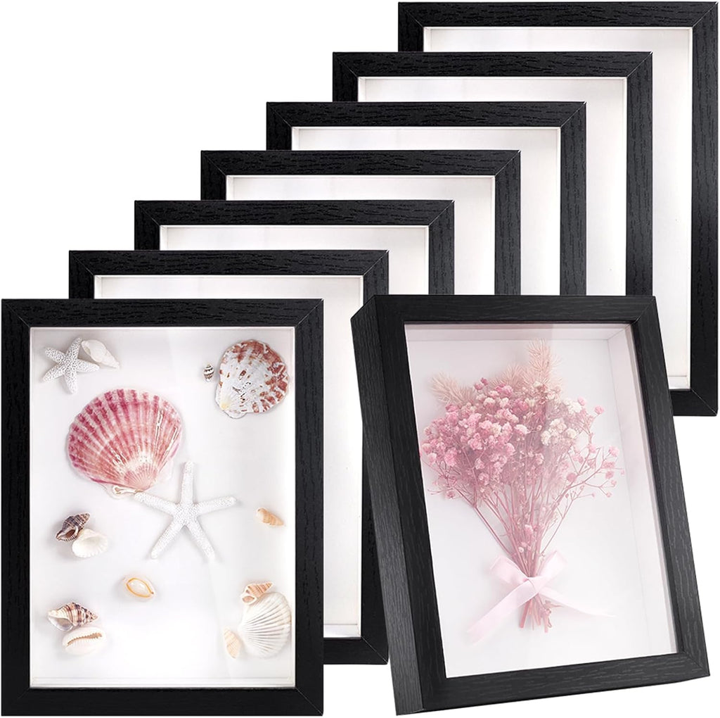8 Pack 6x8 Inch Shadow Box Picture Frame, Shadow Box Frame Bulk