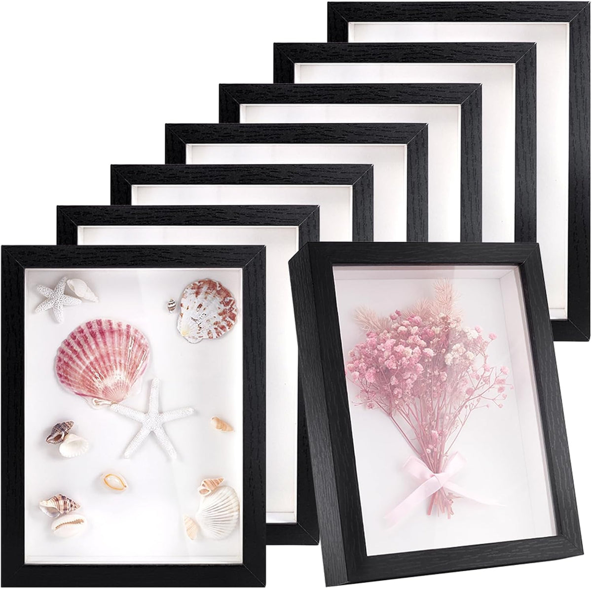 8 Pack 6x8 Inch Shadow Box Picture Frame, Shadow Box Frame Bulk