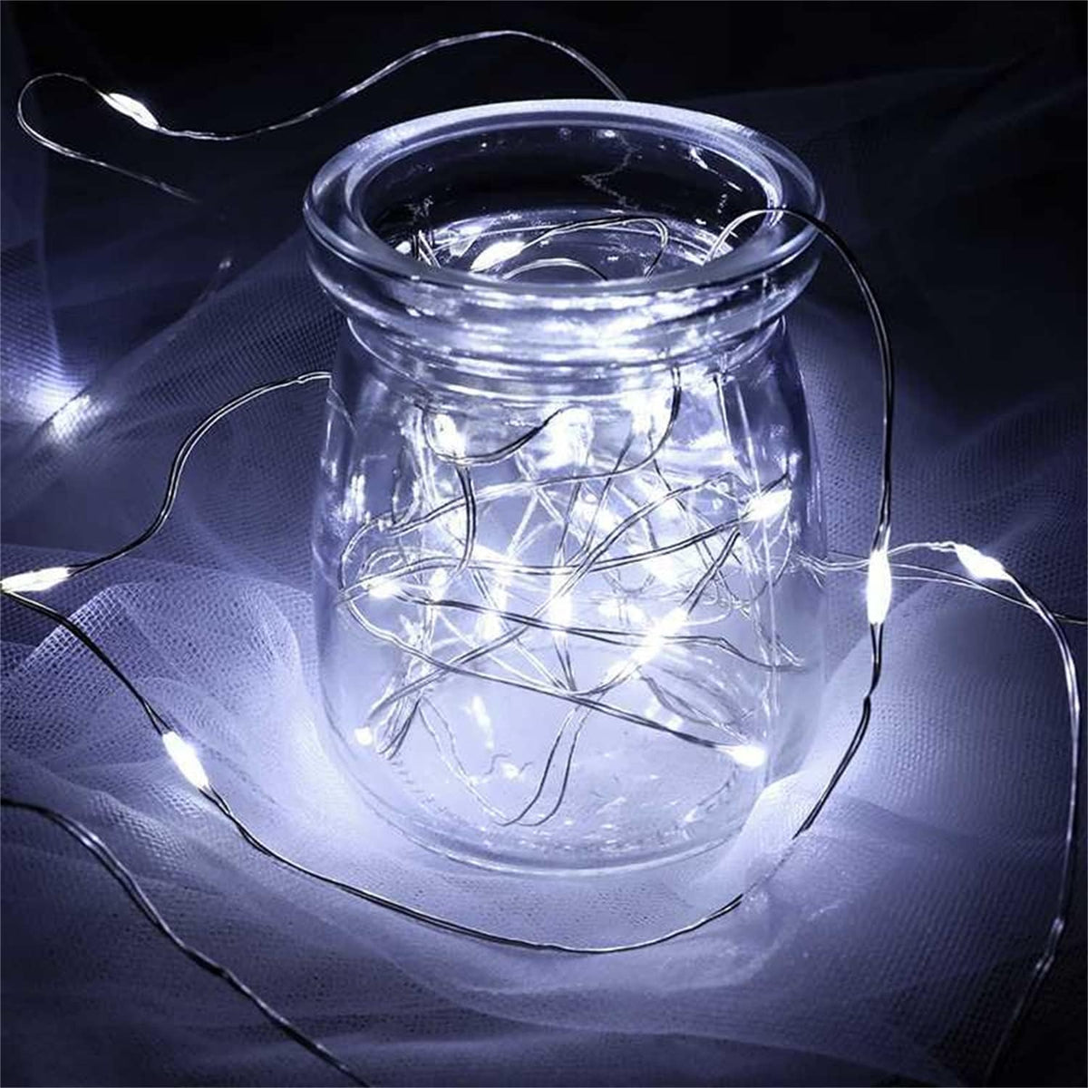 Fairy Lights Plug in 2 Pack, 33ft 100 LED Firefly Twinkle String Lights, USB Mini Small Cute Christmas Tree Twinkling Lights for Indoor Bedroom Party Wedding Valentines (Cold White)