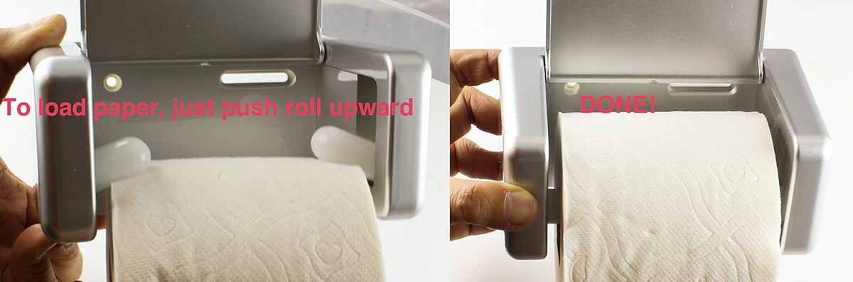 Zoie + Chloe Easy-Snap Toilet Paper Holder - Load and Unload with One Hand