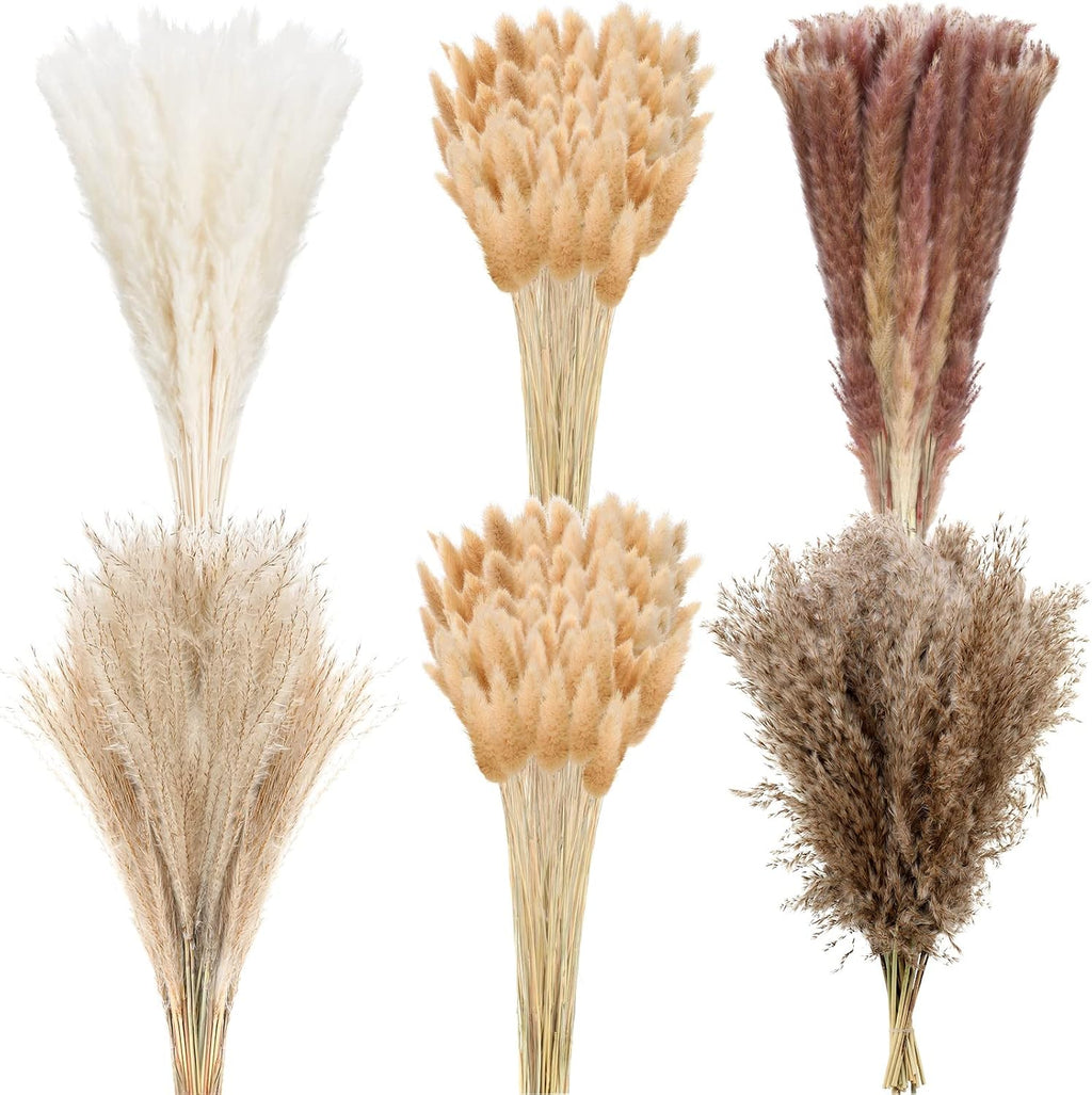 330 Pcs Dried Pampas Grass 17 Inch Fall Decorations for Home