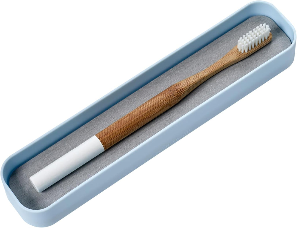 madesmart Drying Stone Toothbrush Tray, Blue
