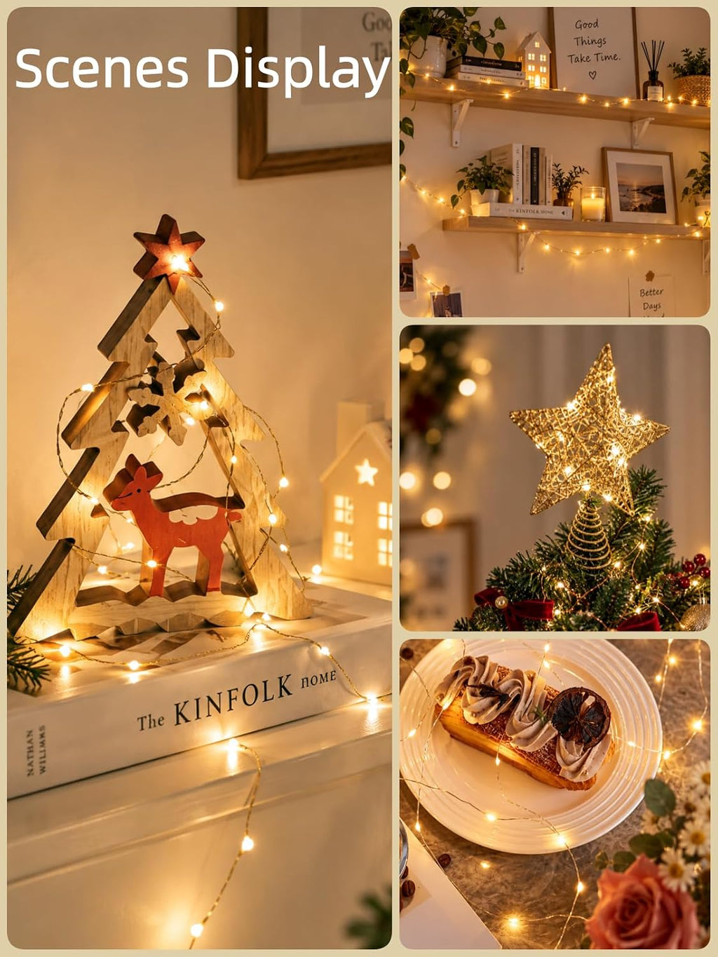 99FT 300 LED Fairy Lights Plug in with Remote, Twinkle Lights for Christmas