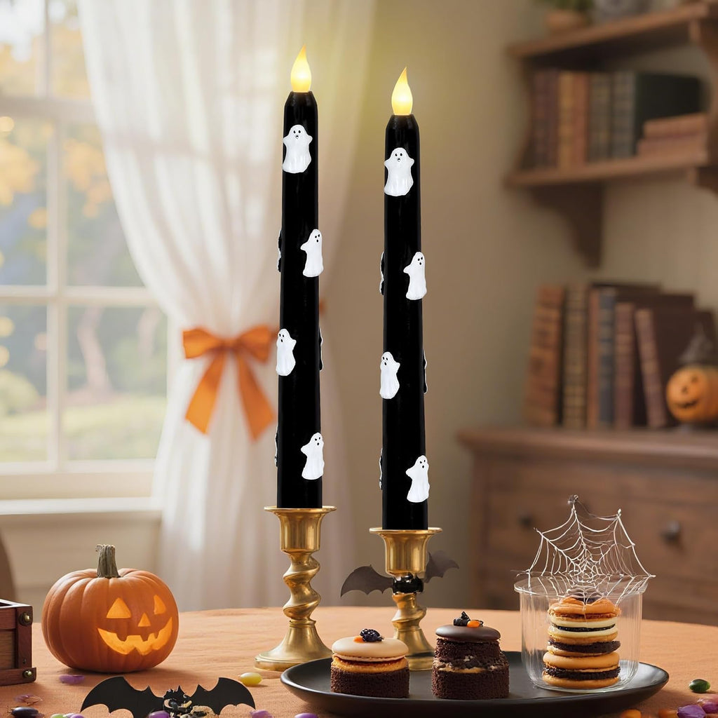 Impress Life Halloween Flameless Taper Candles with Remote