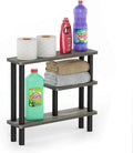 Furinno Turn-N-Tube Slim Space Saving Storage Rack, French Oak Grey/Black