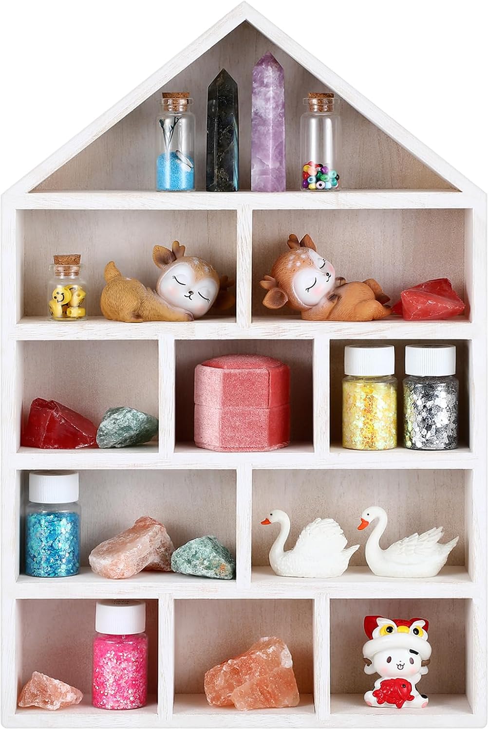 Threehoney Wooden Shadow Cubby Box, Wood, 10x15x2.24'', Classic