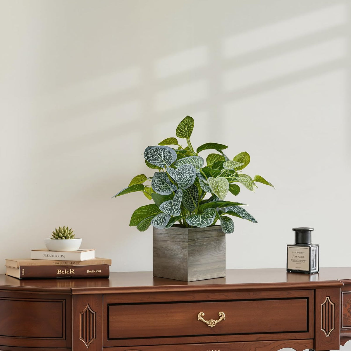 12" Medium Fake Eucalyptus Plants Set of 2, Desk Plant for Indoor Decor