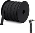 100 Feet - 1/2 Inch Braided Wire Loom PET Cable Loom Expandable Braided Sleeving Wire Sleeve for Automotive，TV, Computer, Home Theater, Black