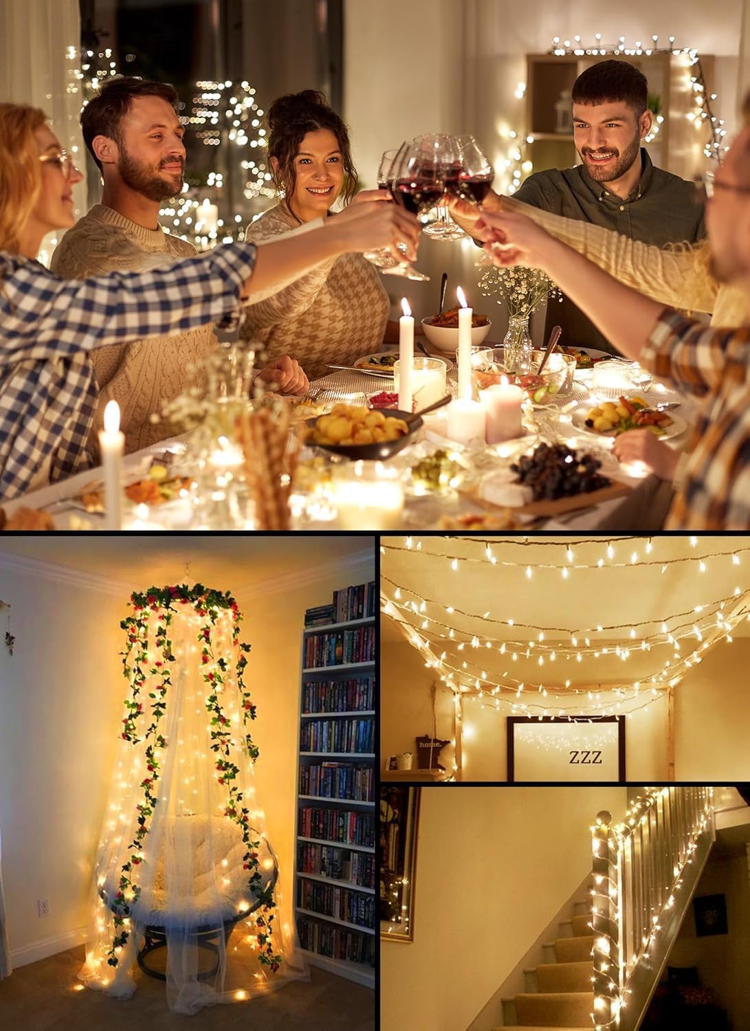 Brightown 8ft 20LED Battery Operated Christmas String Lights with Timer