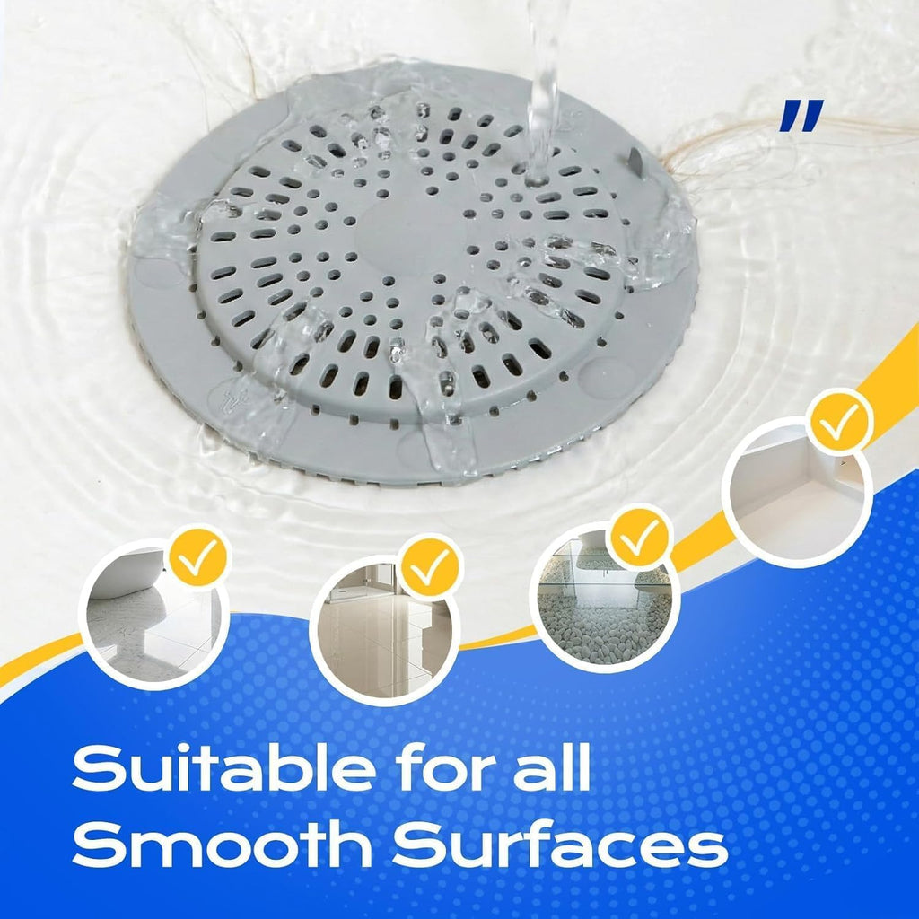 VLM 2 Pack Silicone Shower Drain Hair Catcher,Drain Strainer