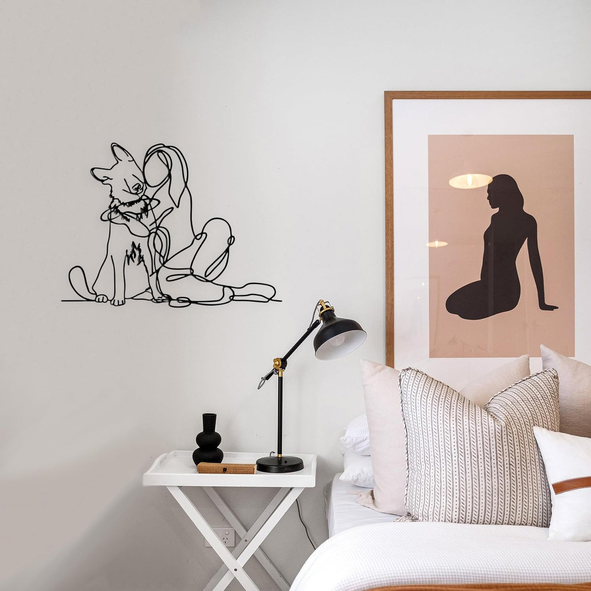 Rajukit Women Dogs Metal Wall Decor Art Deco Home