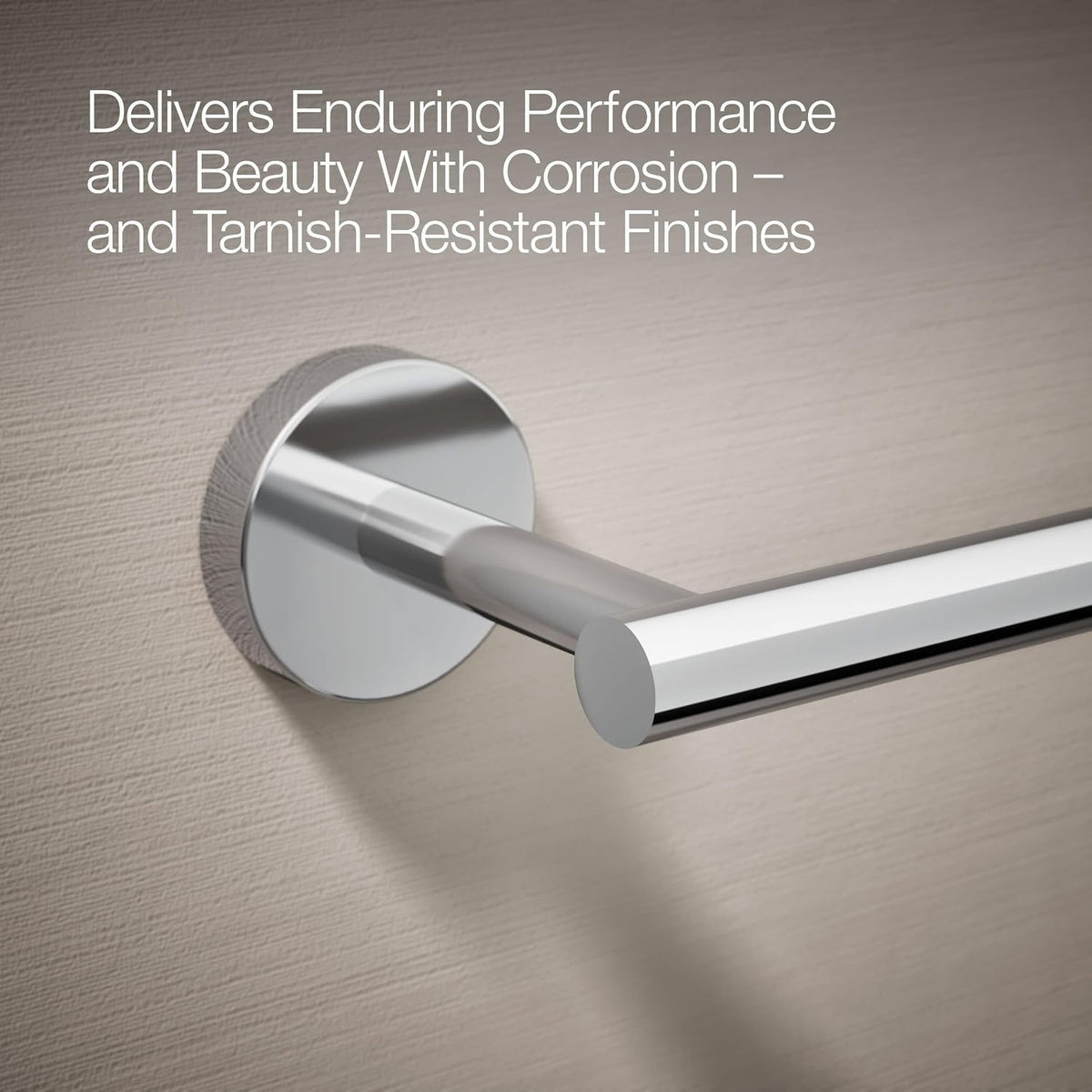 KOHLER K-27292-CP Elate Toilet Paper Holder, Minimalist Design, Premium Durable Metal, Corrosion Resistant, Polished Chrome