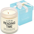 KOSMICKISS Gifts for Book Lovers, Lavender Soy Candle, 9 OZ Soy Wax Candle