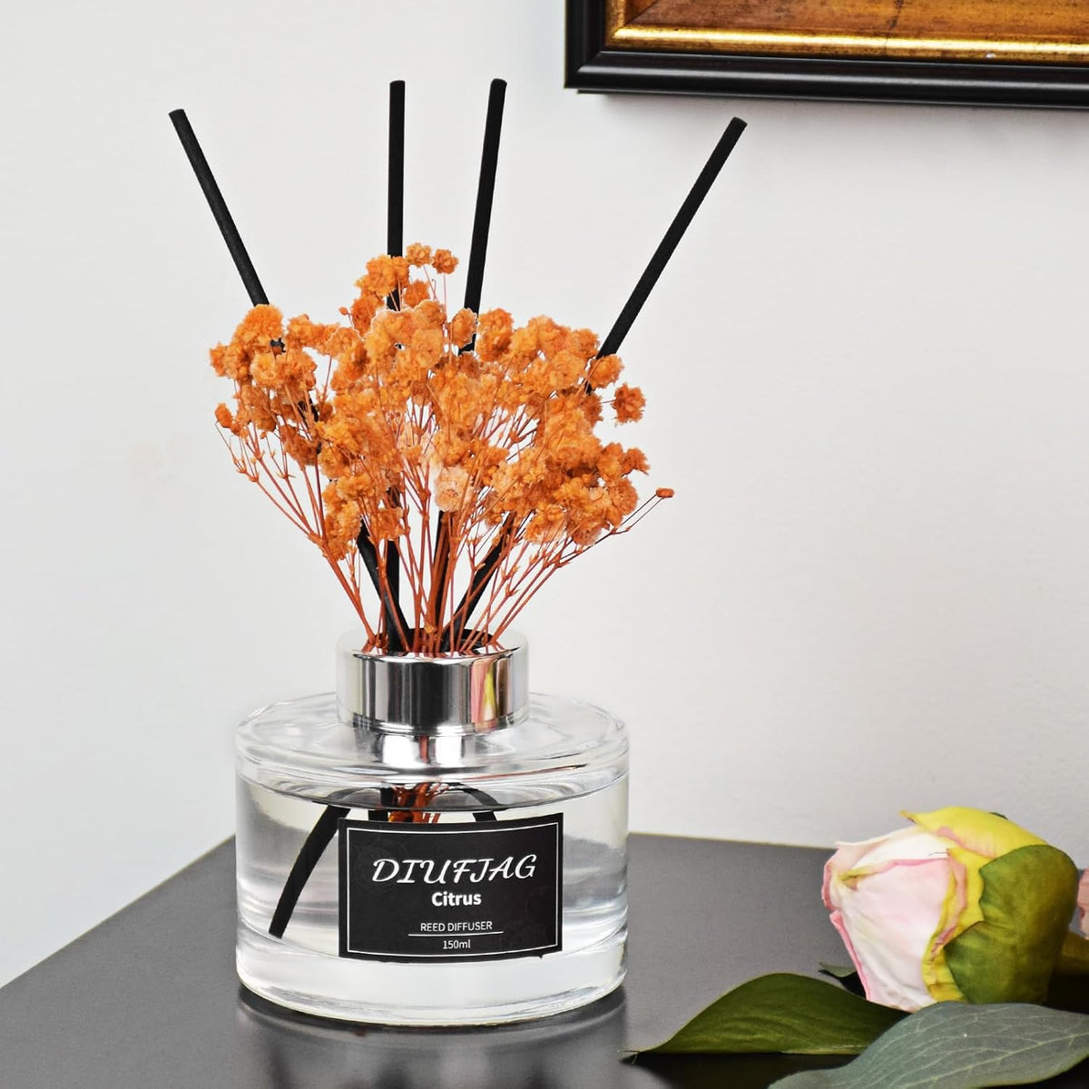 Citrus Reed Diffuser Set, 5.07 fl oz Scented Oil Diffuser