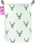 Laundry Hamper Large Canvas Fabric Storage Basket Grey deer